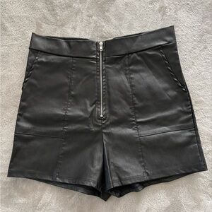 Windsor High Waist Black Shorts